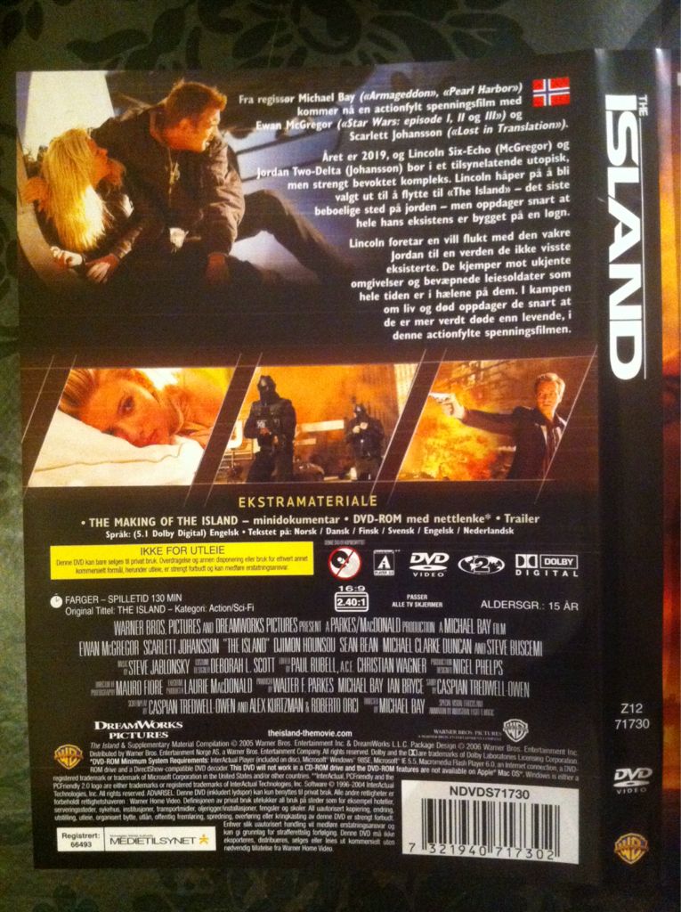 The Island Blu-ray movie collectible [Barcode 7321940717302] - Main Image 2