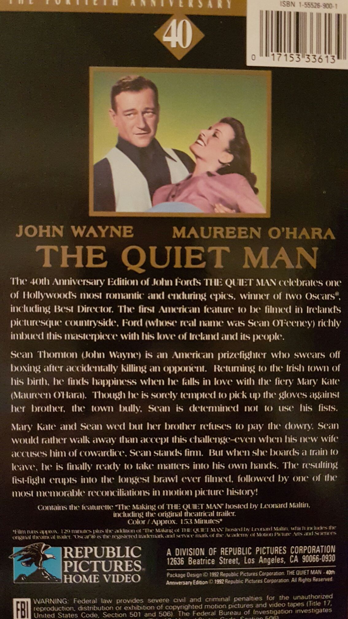 The Quiet Man DVD movie collectible [Barcode 5050582418149] - Main Image 2