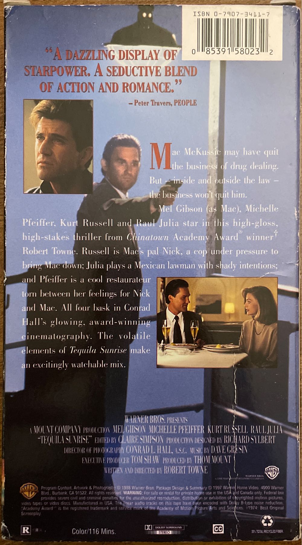 VHS Tequila Sunrise VHS movie collectible [Barcode 085391580232] - Main Image 2