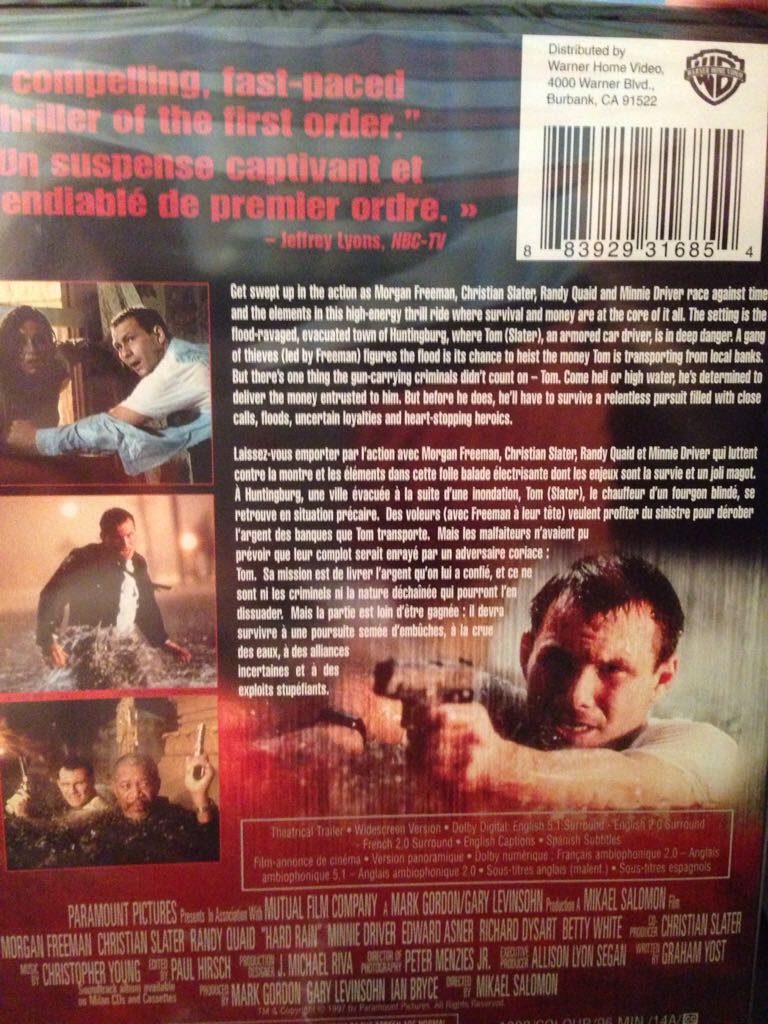 Hard Rain Blu-ray movie collectible [Barcode 883929316854] - Main Image 2