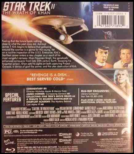 Star Trek: 2, The Wrath of Khan Blu-ray movie collectible [Barcode 097360718966] - Main Image 2