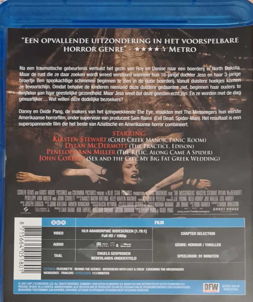 The Messengers Blu-ray movie collectible [Barcode 8715664051801] - Main Image 2