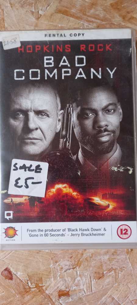 Bad Company VHS movie collectible [Barcode 020000170381] - Main Image 2