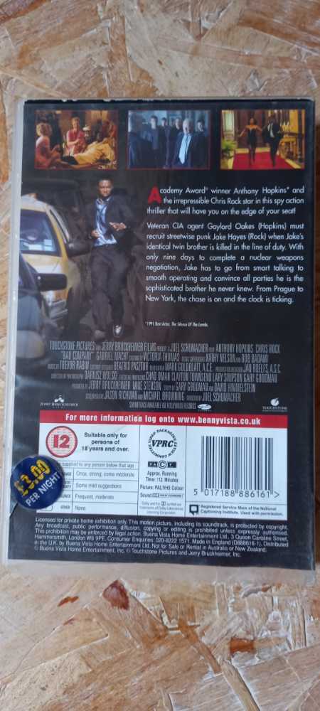 Bad Company VHS movie collectible [Barcode 020000170381] - Main Image 3