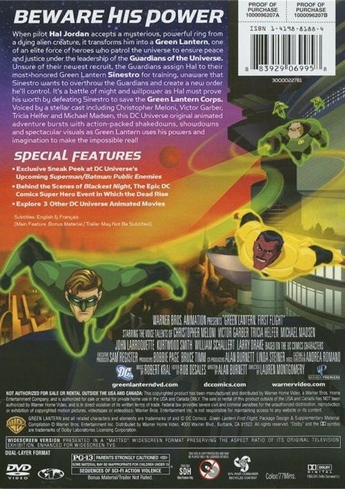 Green Lantern: First Flight DVD movie collectible [Barcode 5051892028677] - Main Image 2