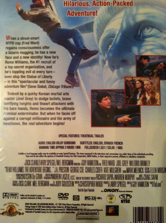 Remo Williams: The Adventure Begins DVD movie collectible [Barcode 027616887702] - Main Image 2