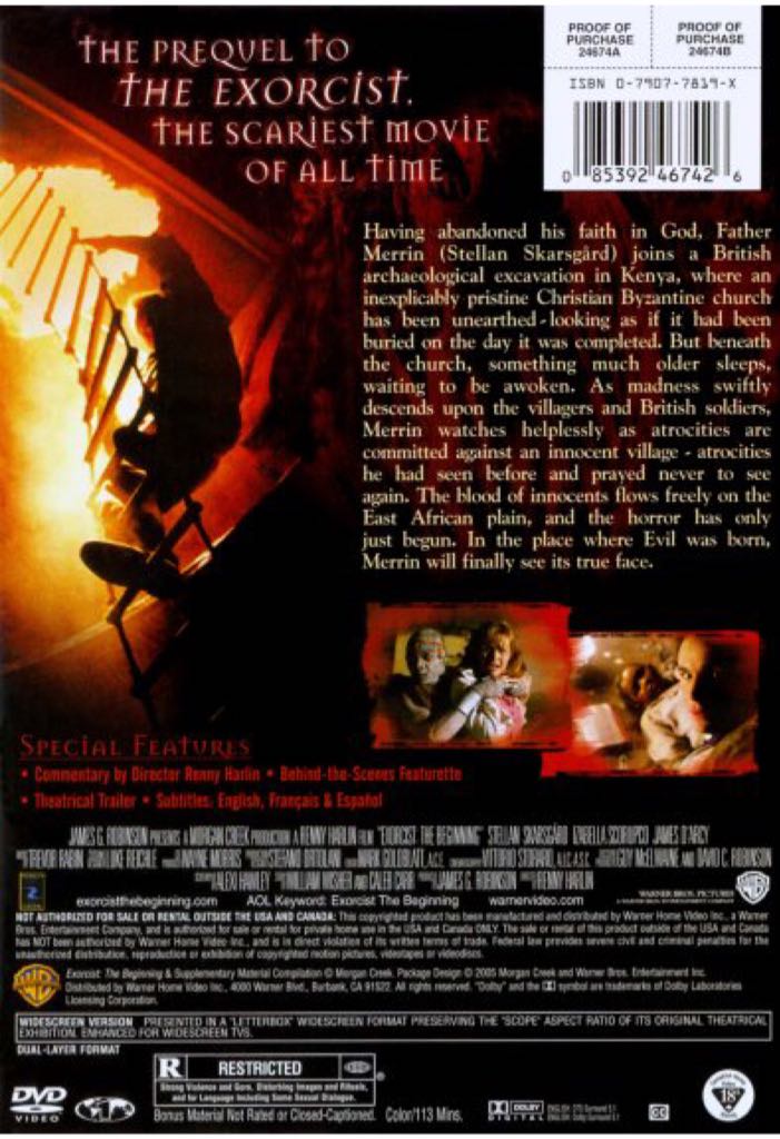 Exorcist: The Beginning DVD movie collectible [Barcode 6420201157886] - Main Image 2