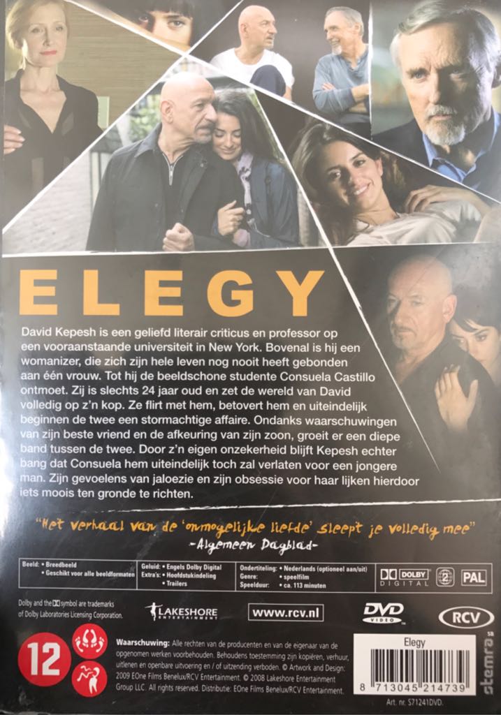 Elegy DVD movie collectible [Barcode 8713045214739] - Main Image 2
