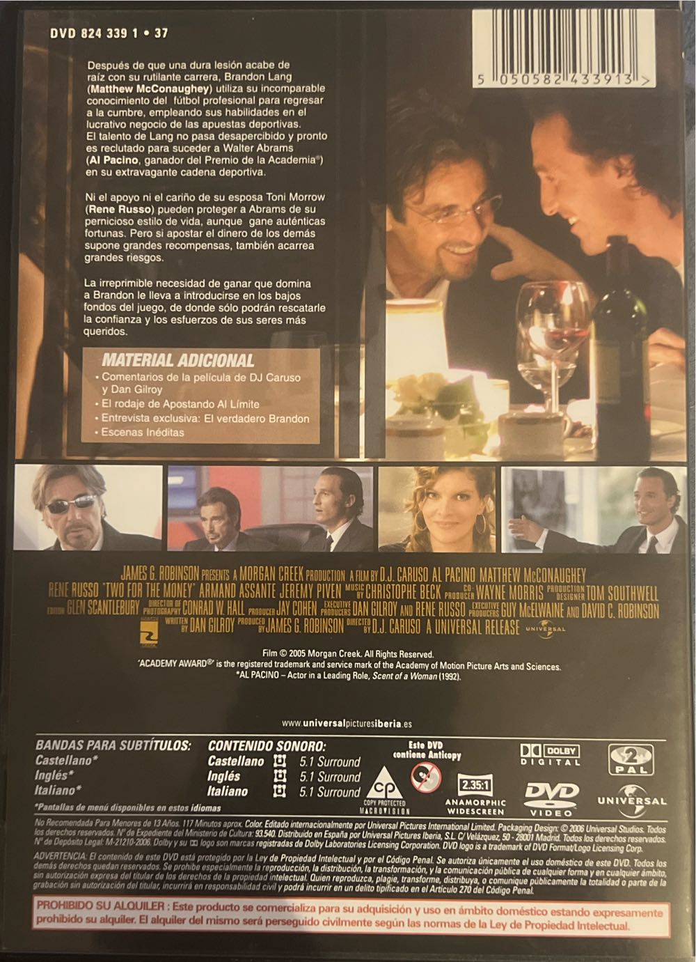 Two for the Money Digital Copy movie collectible [Barcode 8693040405441] - Main Image 3