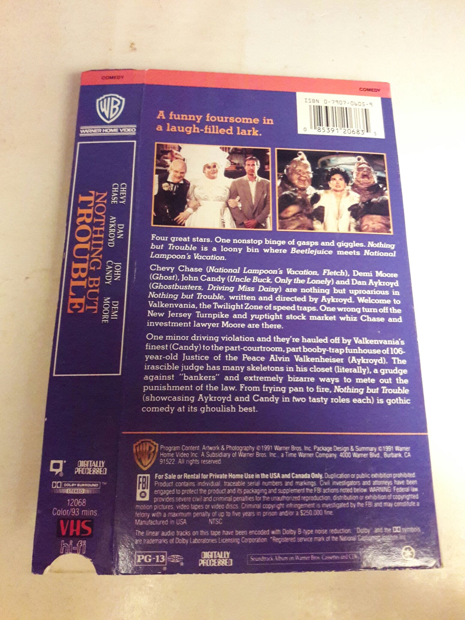 Nothing But Trouble VHS movie collectible [Barcode 085391206835] - Main Image 2