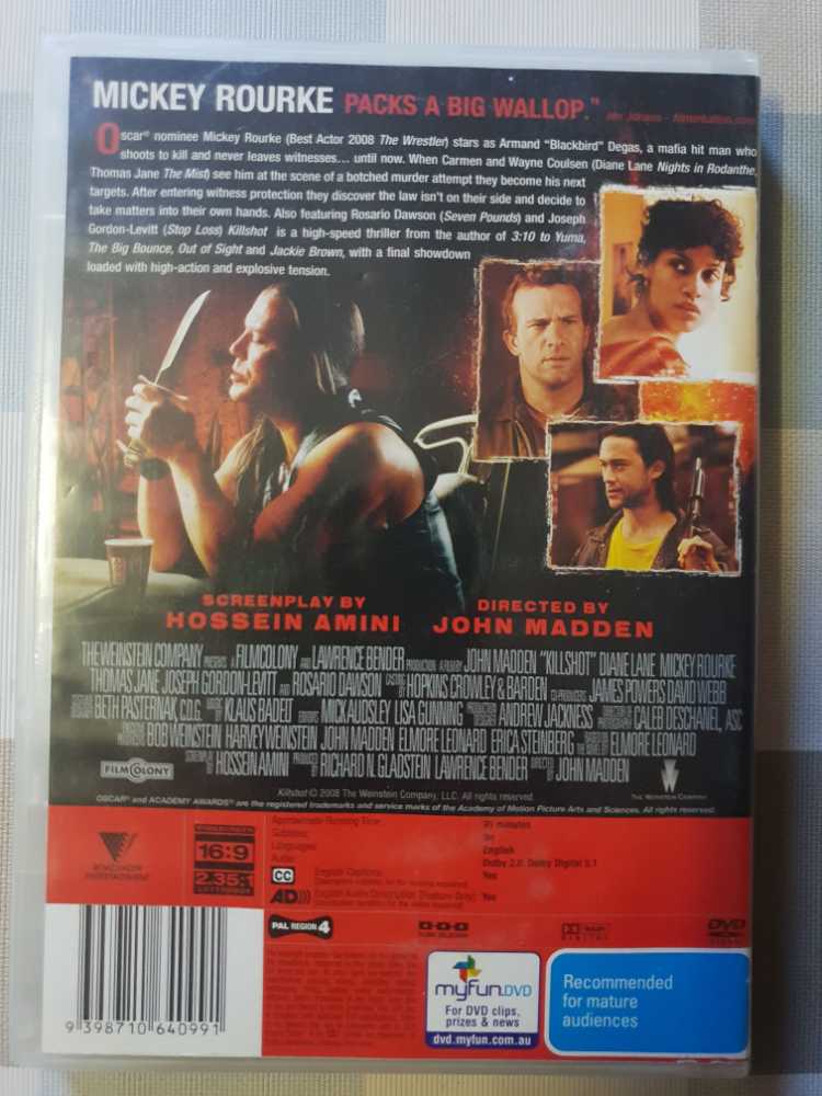 Killshot DVD movie collectible [Barcode 9398710640991] - Main Image 4