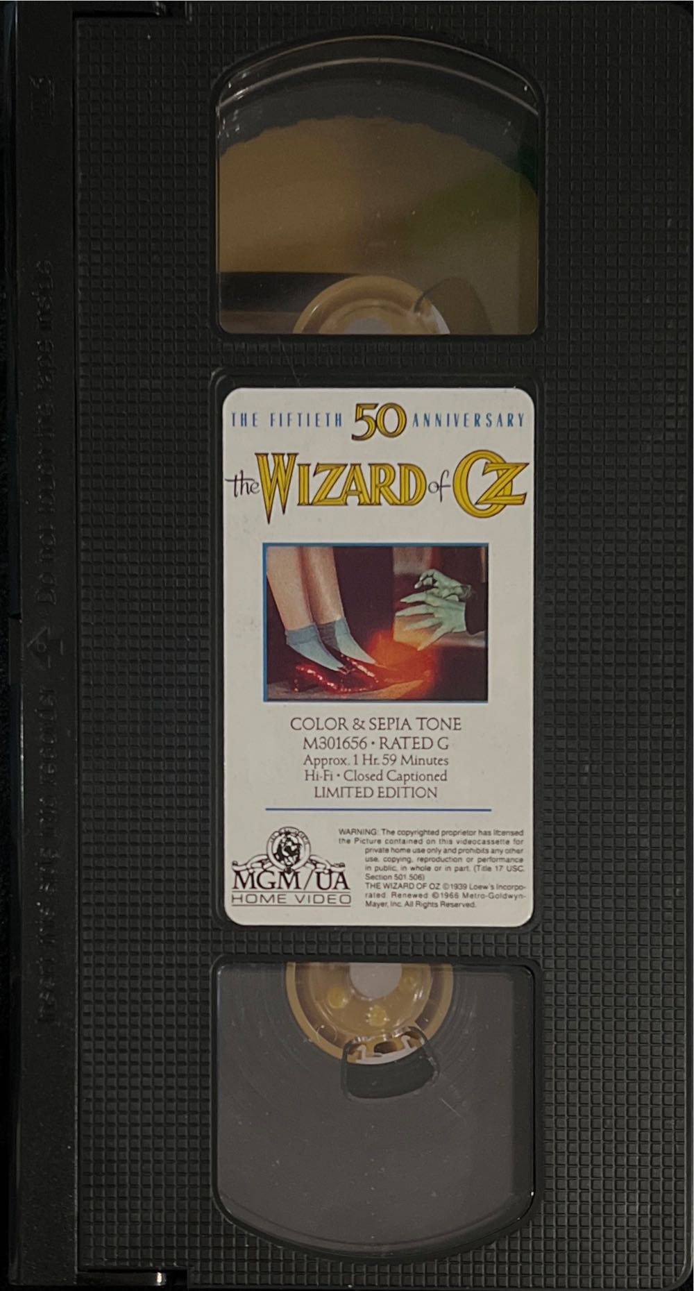 The Wizard of Oz: 50th Anniversary Edition VHS movie collectible [Barcode 027616165633] - Main Image 3