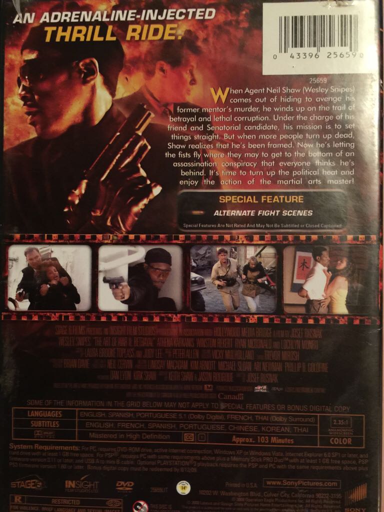 The Art of War II: Betrayal DVD movie collectible [Barcode 043396256590] - Main Image 2