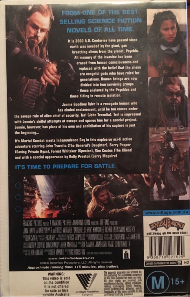 Battlefield Earth VHS movie collectible [Barcode 9398710227529] - Main Image 2