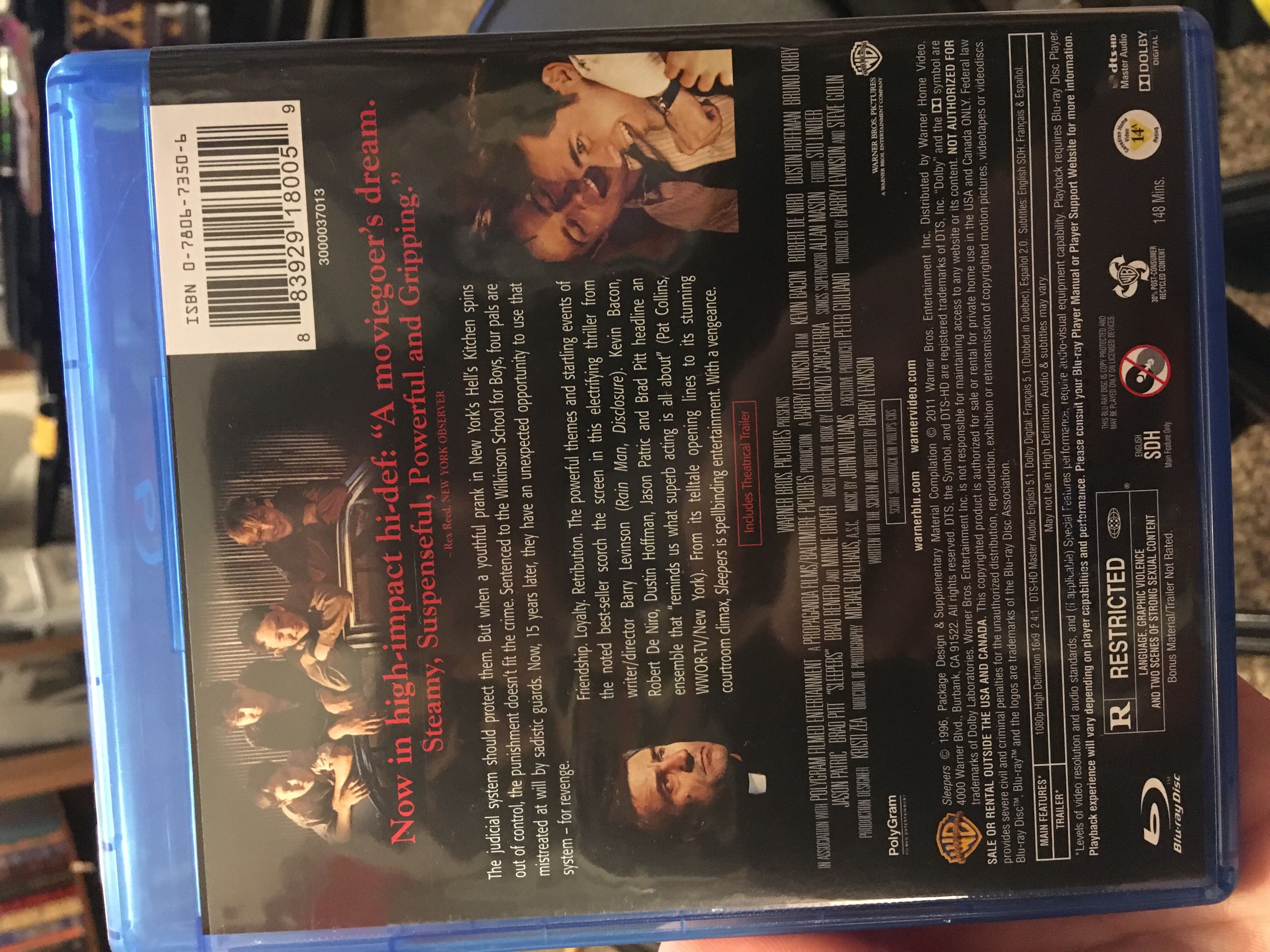 Sleepers Blu-ray movie collectible [Barcode 883929180059] - Main Image 2