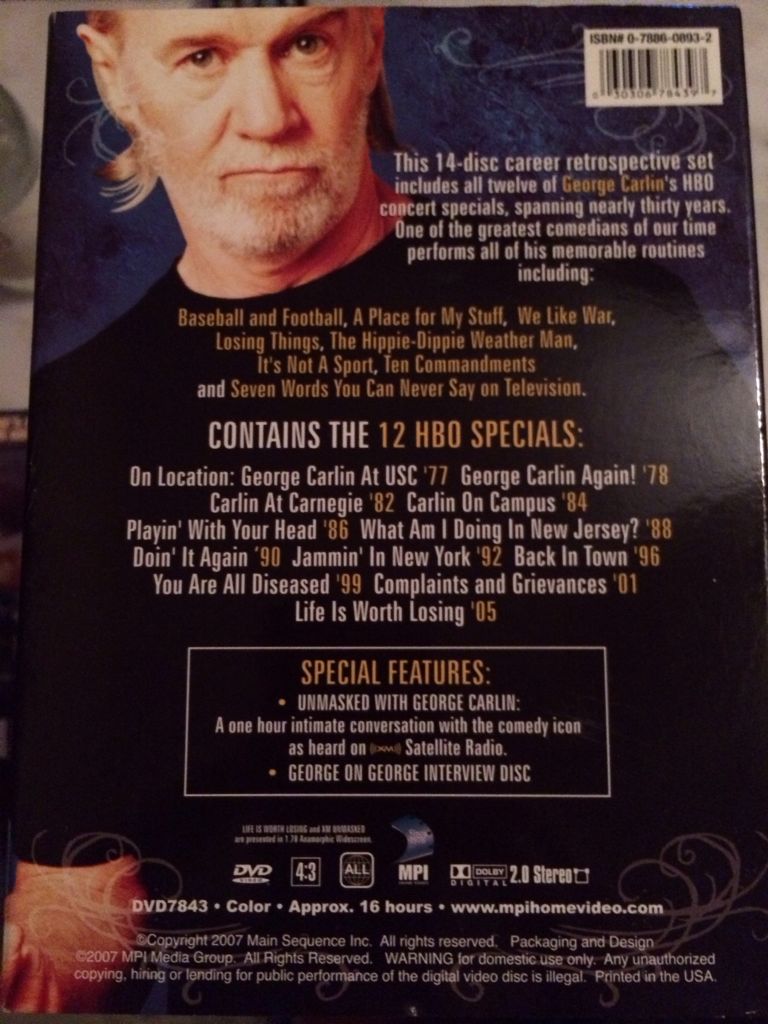George Carlin: All My Stuff DVD movie collectible [Barcode 030306784397] - Main Image 2