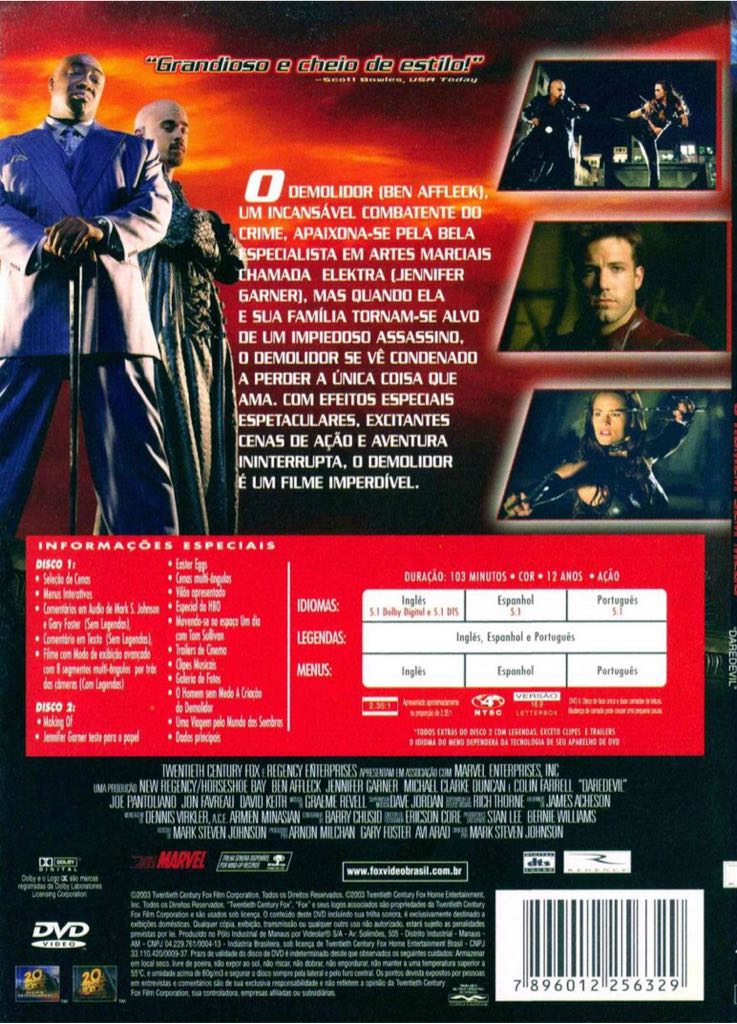 Daredevil X DVD movie collectible [Barcode 024543085041] - Main Image 2