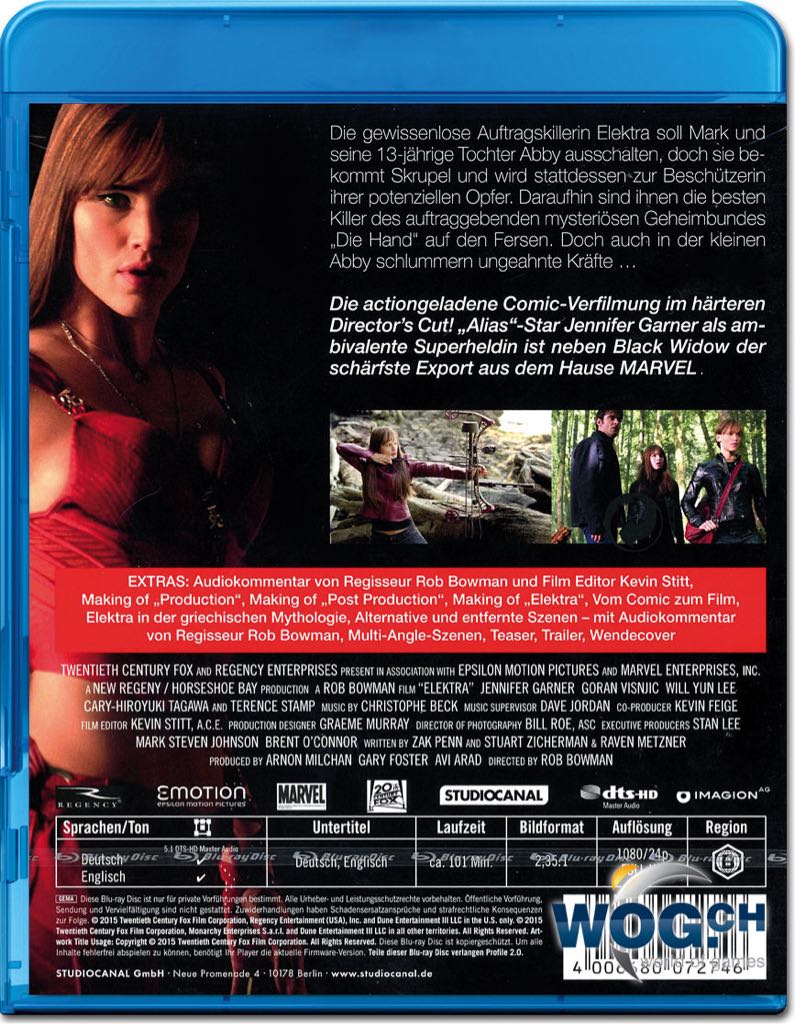 Elektra Blu-ray movie collectible [Barcode 024543657972] - Main Image 2