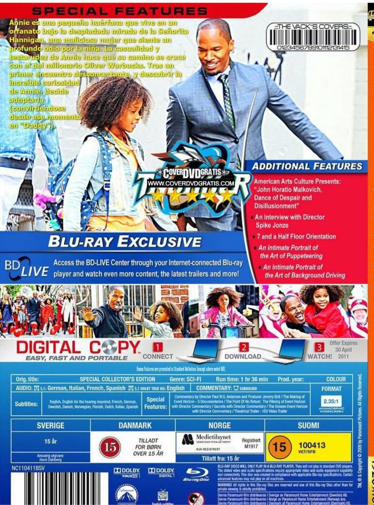 Annie Digital Copy movie collectible [Barcode 043396052864] - Main Image 2