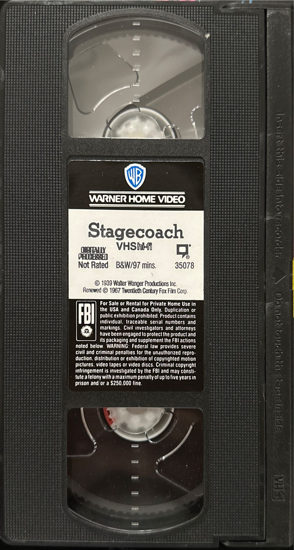 Stagecoach VHS movie collectible [Barcode 085393507831] - Main Image 4