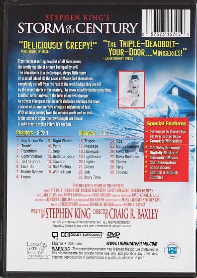 Storm of the Century DVD movie collectible [Barcode 057373157459] - Main Image 2