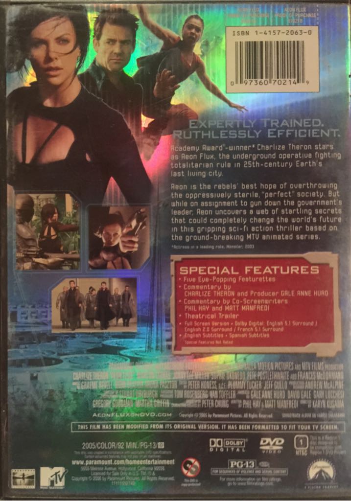 Aeon Flux DVD movie collectible [Barcode 097360702149] - Main Image 2