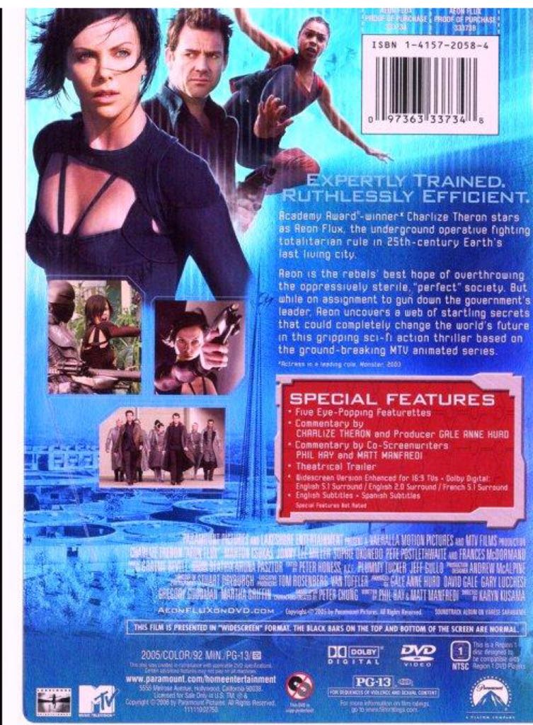 Aeon Flux DVD-R movie collectible [Barcode 5014437896049] - Main Image 2