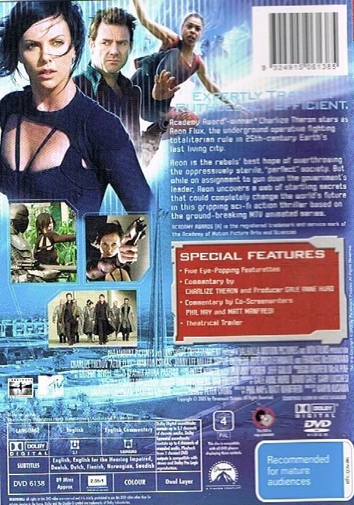 Aeon Flux DVD movie collectible [Barcode 9324915061385] - Main Image 2
