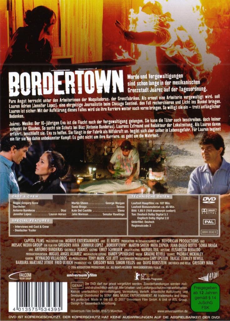 Bordertown Adonio DVD movie collectible [Barcode 5706112285988] - Main Image 2