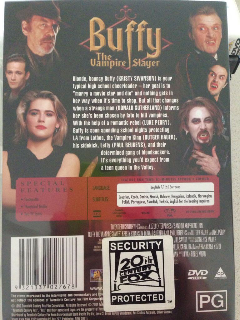 Buffy The Vampire Slayer DVD movie collectible [Barcode 9321337027678] - Main Image 2