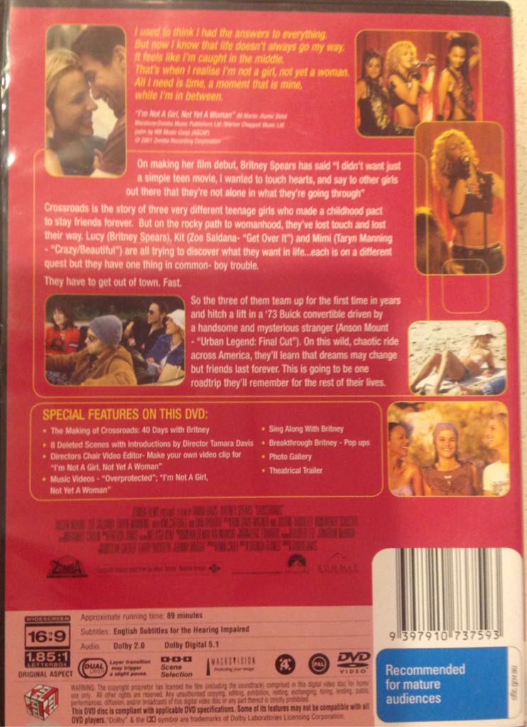 Crossroads DVD movie collectible [Barcode 9397910737593] - Main Image 2