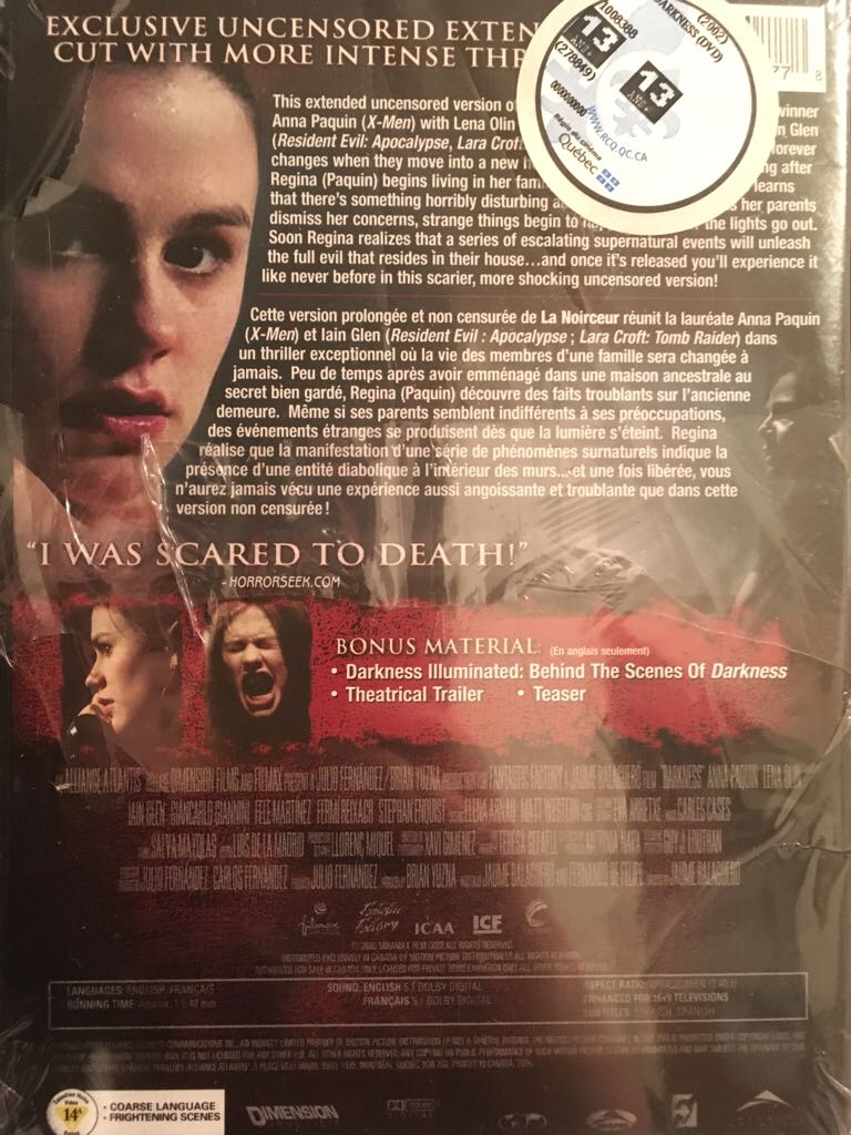 Horror: Darkness DVD movie collectible [Barcode 18057935] - Main Image 2