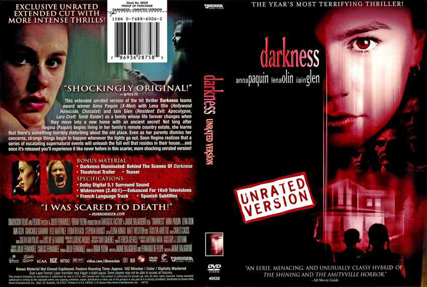 Darkness DVD movie collectible [Barcode 786936287585] - Main Image 3