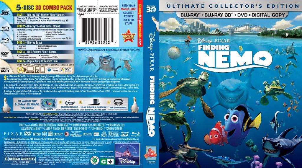 Finding Nemo DVD movie collectible [Barcode 021180888950] - Main Image 2