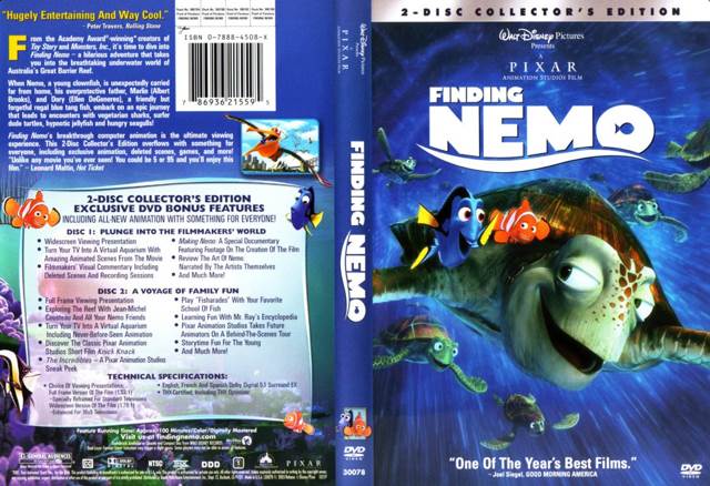Finding Nemo DVD movie collectible [Barcode 126936875595] - Main Image 2