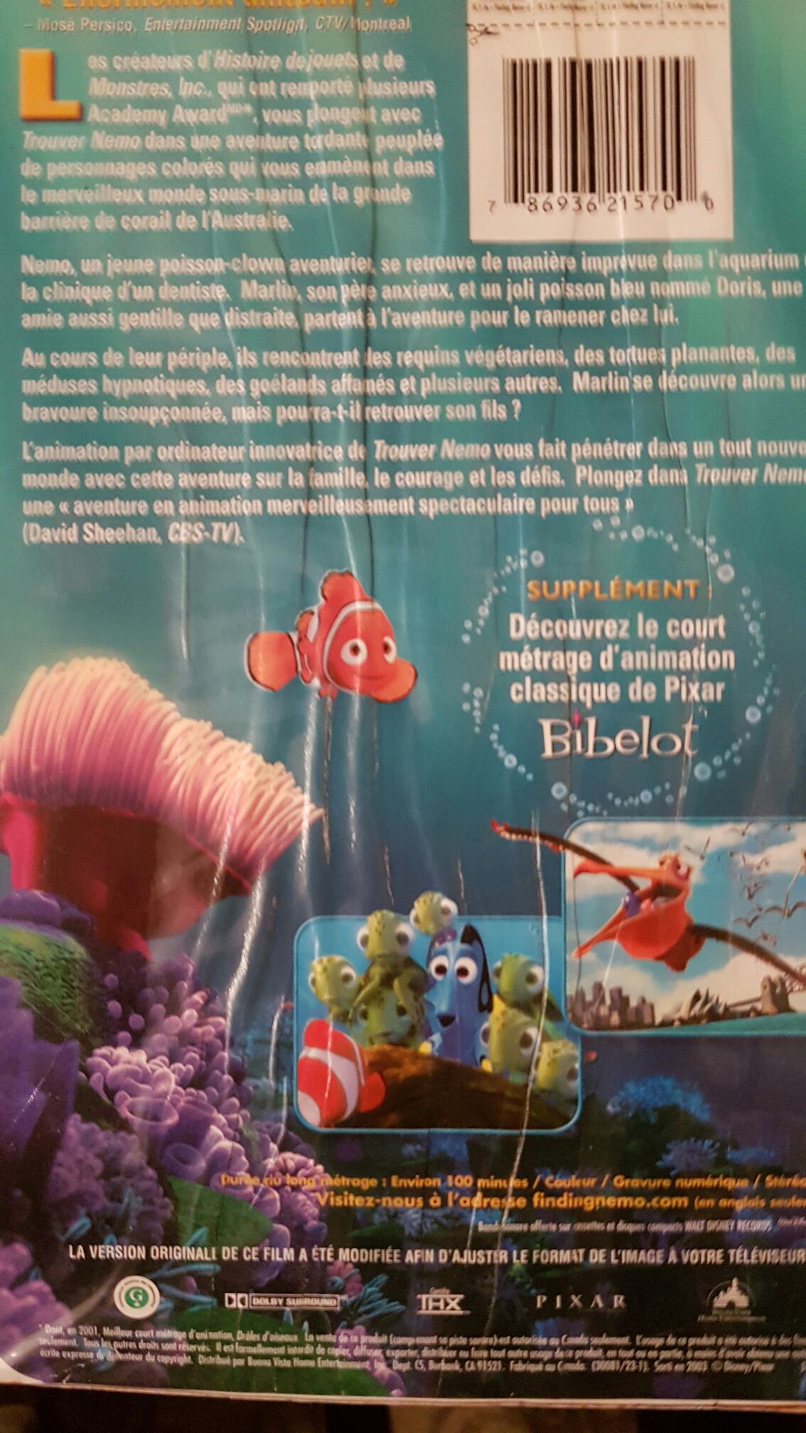 Disney Finding Nemo VHS movie collectible [Barcode 5017186110756] - Main Image 2