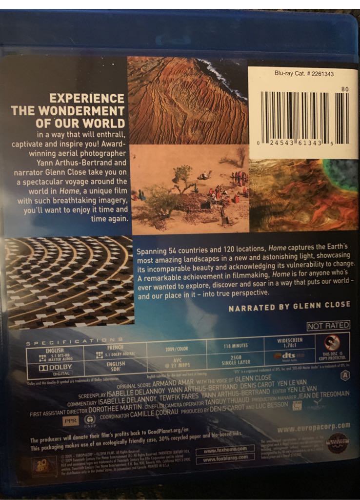 Home Blu-ray movie collectible [Barcode 024543613435] - Main Image 2