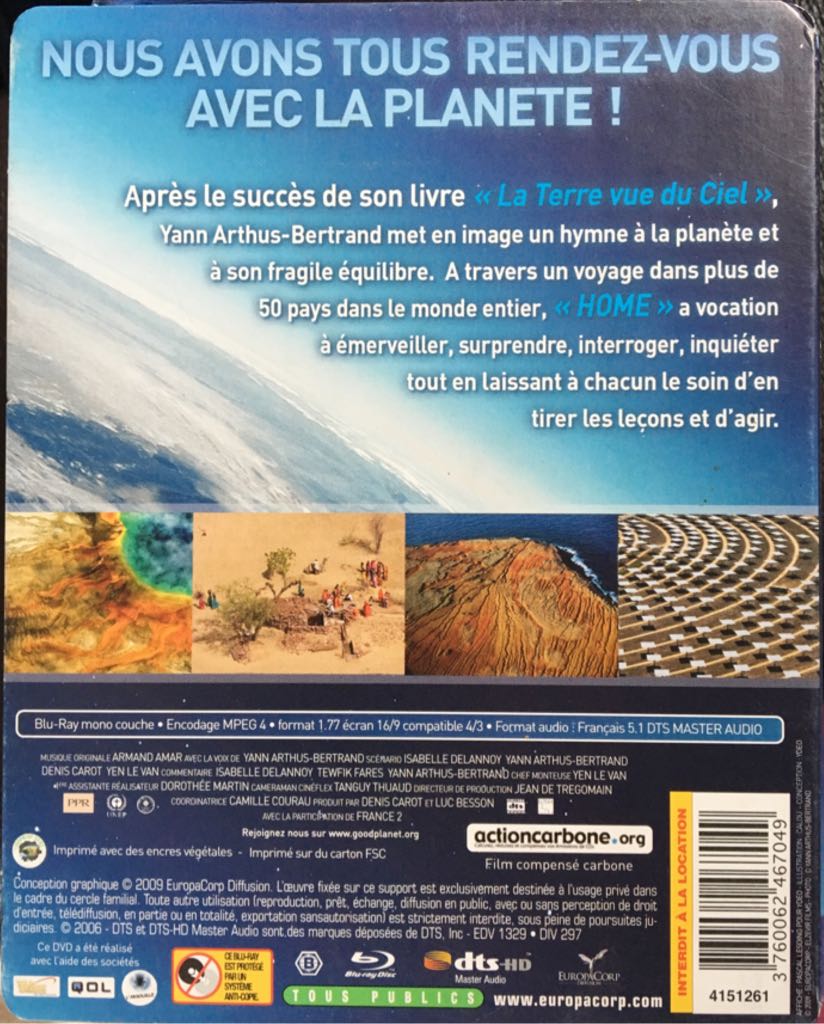 Home Blu-ray movie collectible [Barcode 3760062467049] - Main Image 2