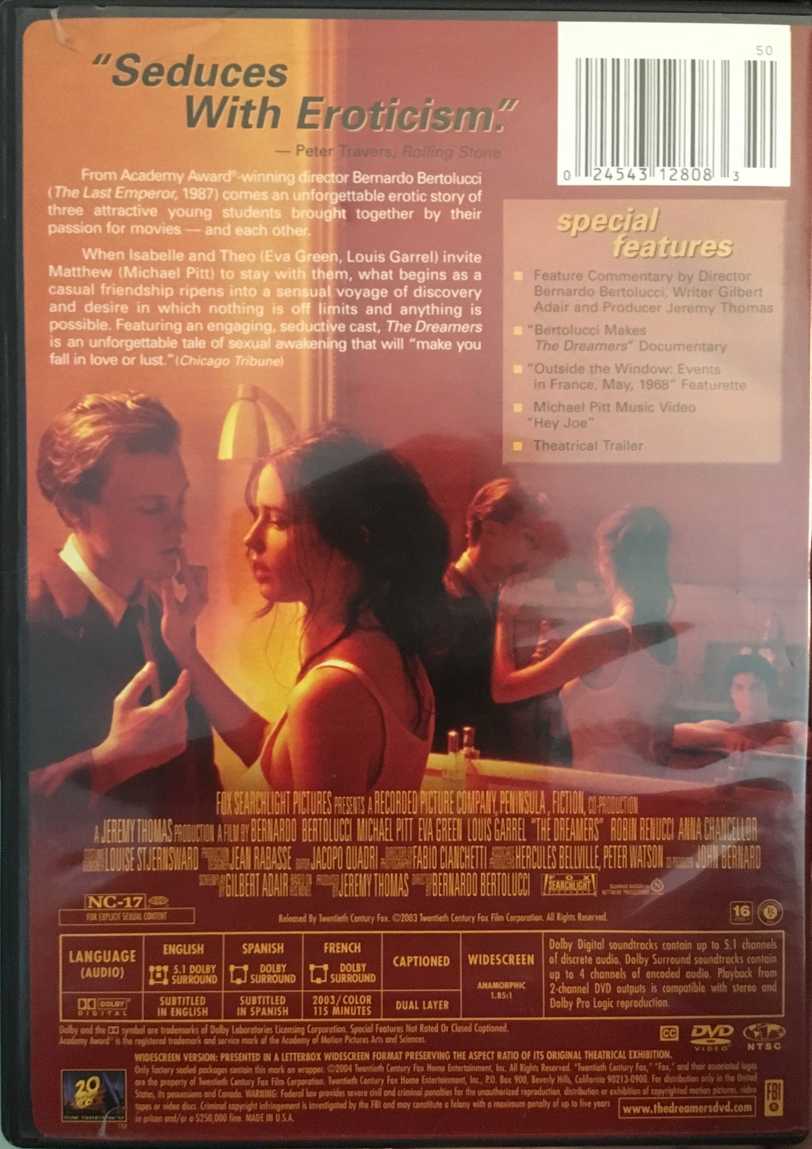 Dreamers DVD movie collectible [Barcode 024543128083] - Main Image 2