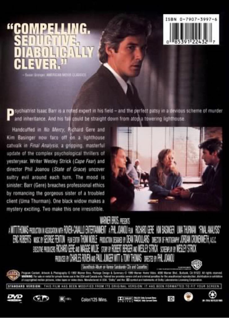Final Analysis DVD movie collectible [Barcode 085391224327] - Main Image 2