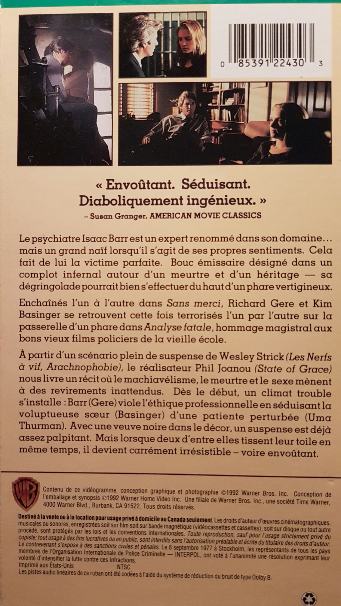 Final Analysis  DVD movie collectible [Barcode 9325336002278] - Main Image 2