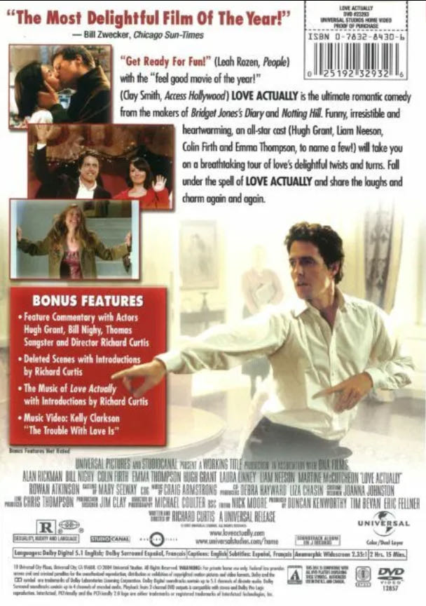 Love Actually Blu-ray movie collectible [Barcode 025192010583] - Main Image 4