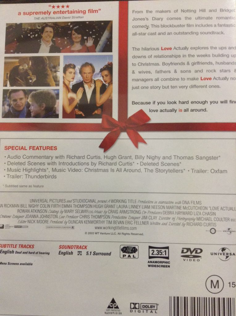 Love Actually DVD movie collectible [Barcode 025192055201] - Main Image 2