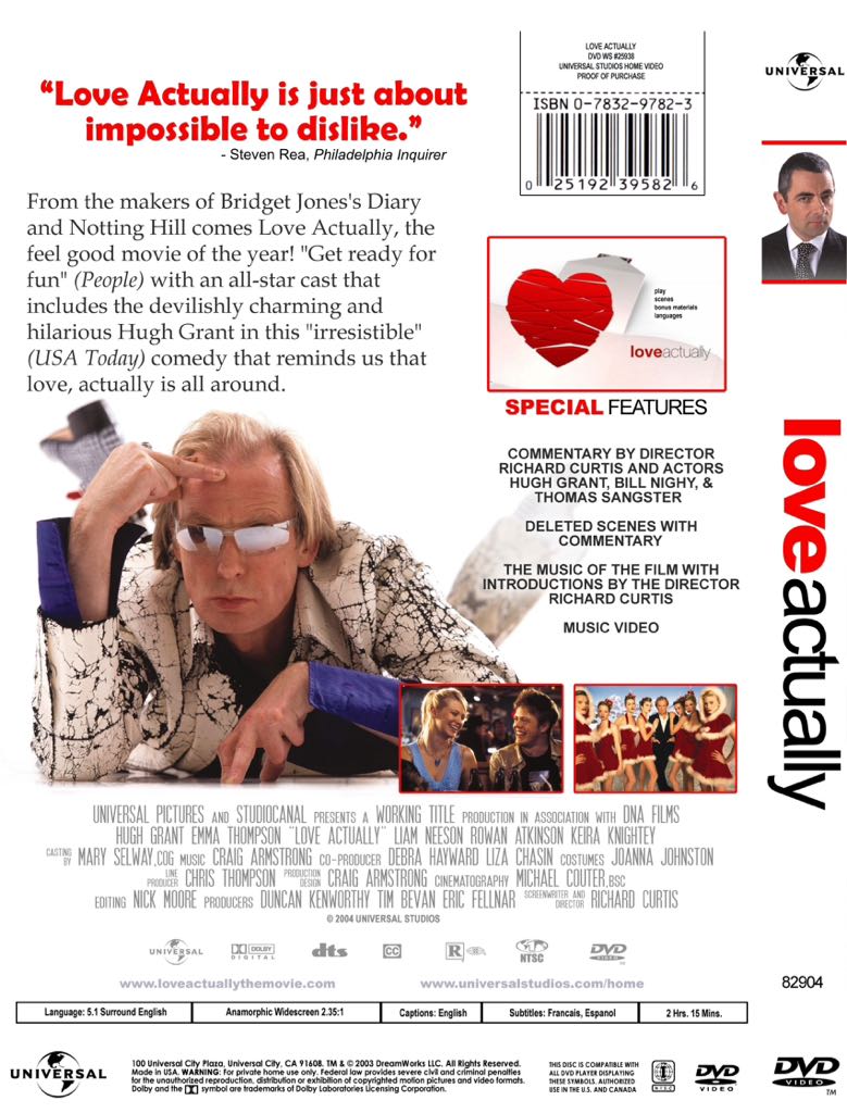 Christmas: Love Actually DVD movie collectible [Barcode 4893031022686] - Main Image 2
