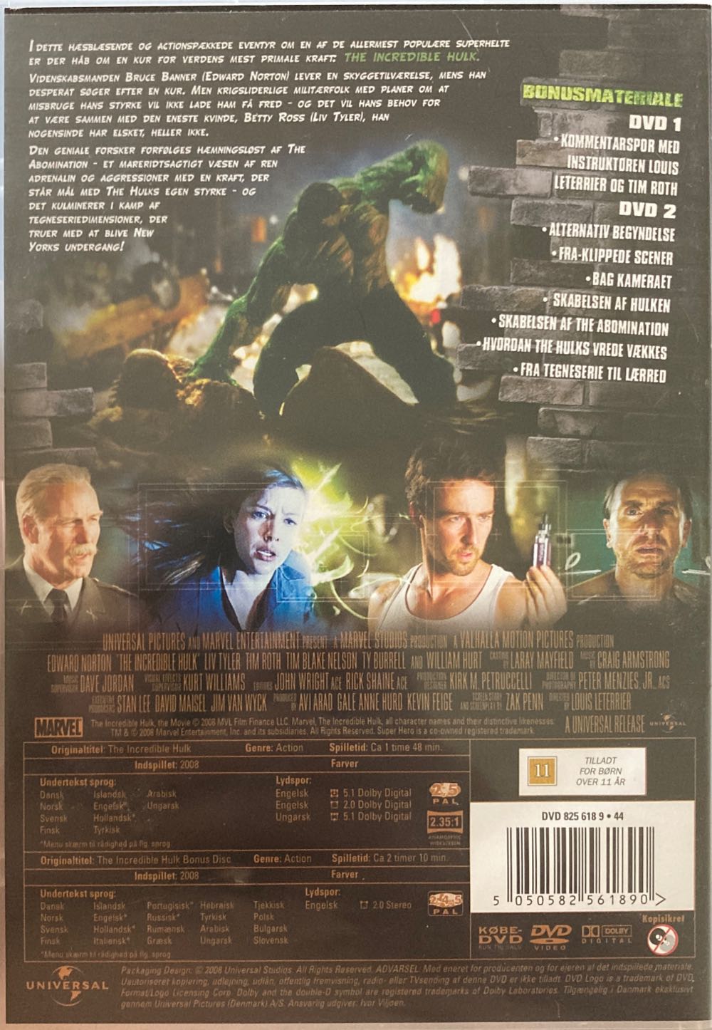 The Incredible Hulk DVD movie collectible [Barcode 5050582561890] - Main Image 2