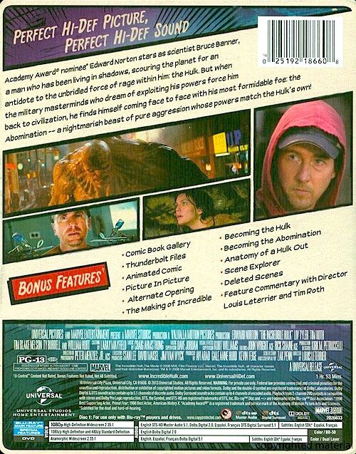 The Incredible Hulk Blu-ray movie collectible - Main Image 2