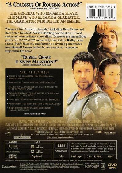Gladiator DVD movie collectible [Barcode 03274095] - Main Image 2