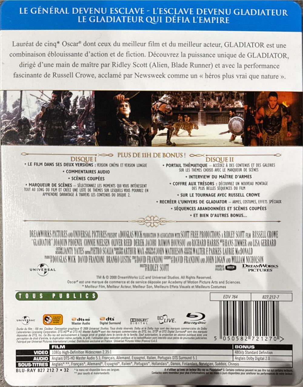 Gladiator Blu-ray movie collectible [Barcode 5050582721270] - Main Image 2