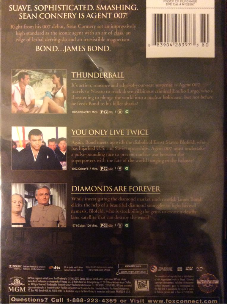 Thunderball DVD movie collectible [Barcode 027616066497] - Main Image 2