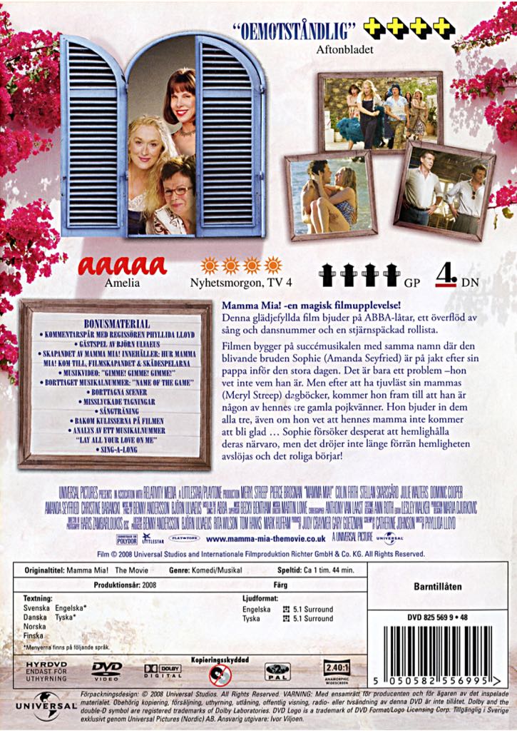 Mamma Mia! DVD movie collectible [Barcode 7501925430956] - Main Image 2